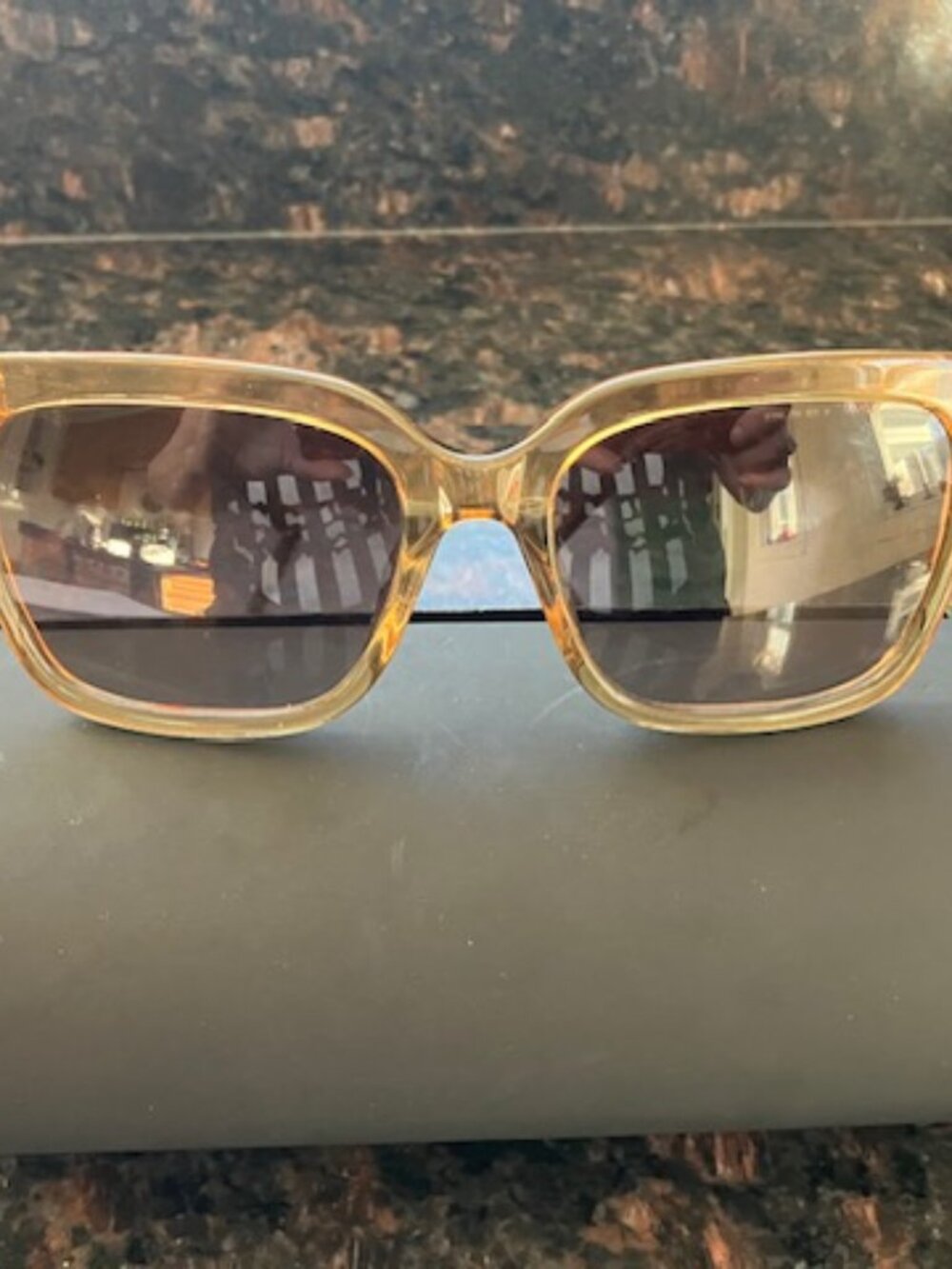 Banana Republic Sunglasses with Case Crystal Beige